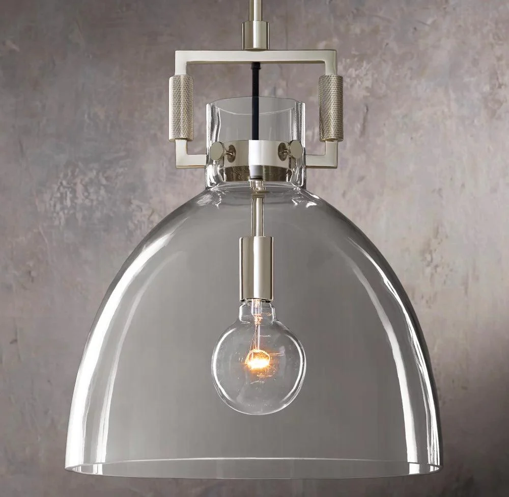 Industrial Glass Pendant Light Fixture - Image 2