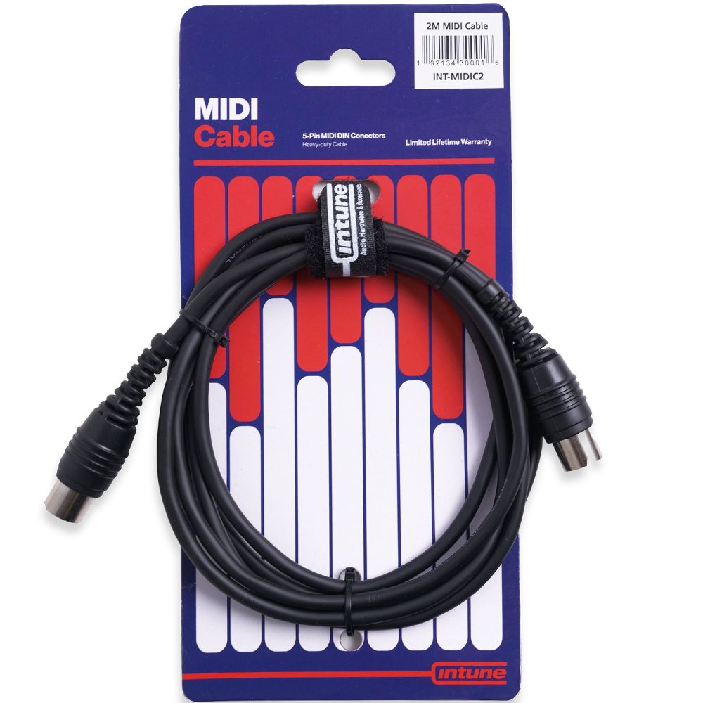 Intune MIDI Cable 2m 5 Pin DIN to 5 Pin DIN - Image 1