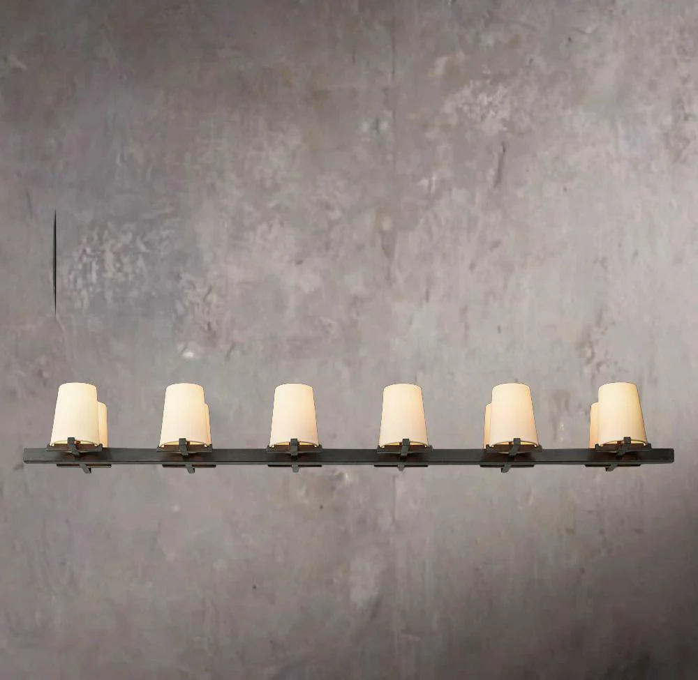 Pauilac Textile Shade Linear Chandelier 60" - Image 3