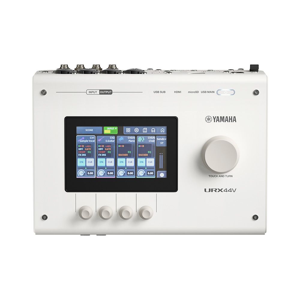 Yamaha URX44V 6x4 USB-C Audio & Video Interface (White) - Image 1