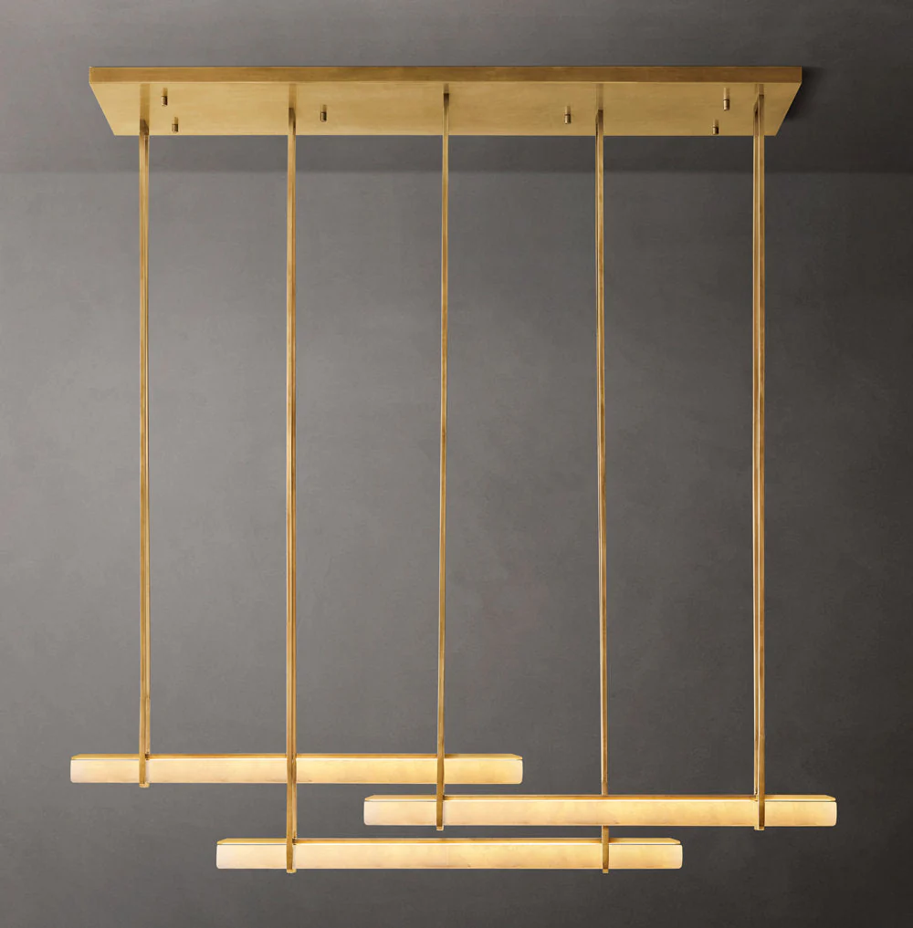 Alabaster Audubon Triple Bar Linear Chandelier - Image 3
