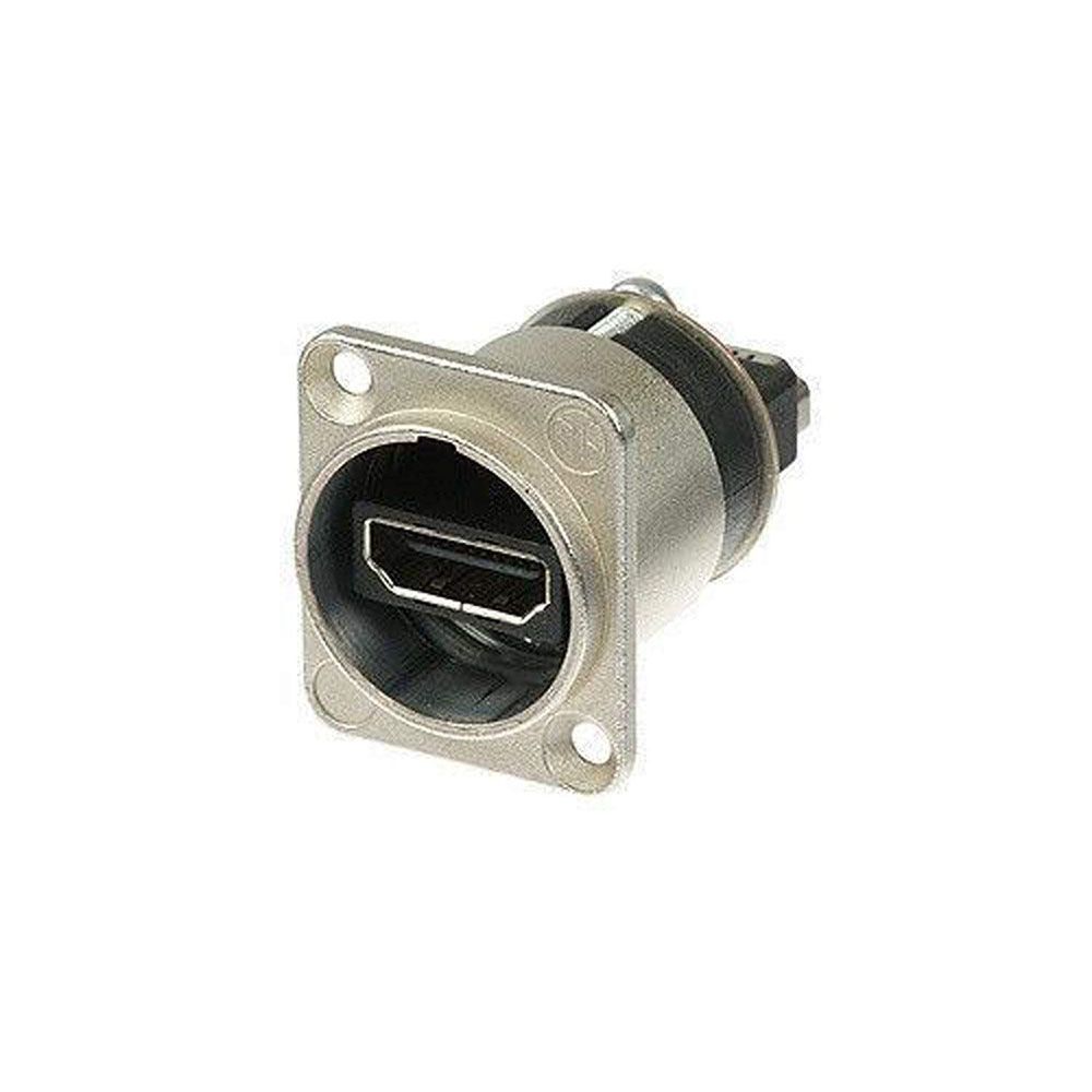 Neutrik NAHDMI-W HDMI Feedthrough Adapter D-Shaped Housing (Nickel) - Image 1
