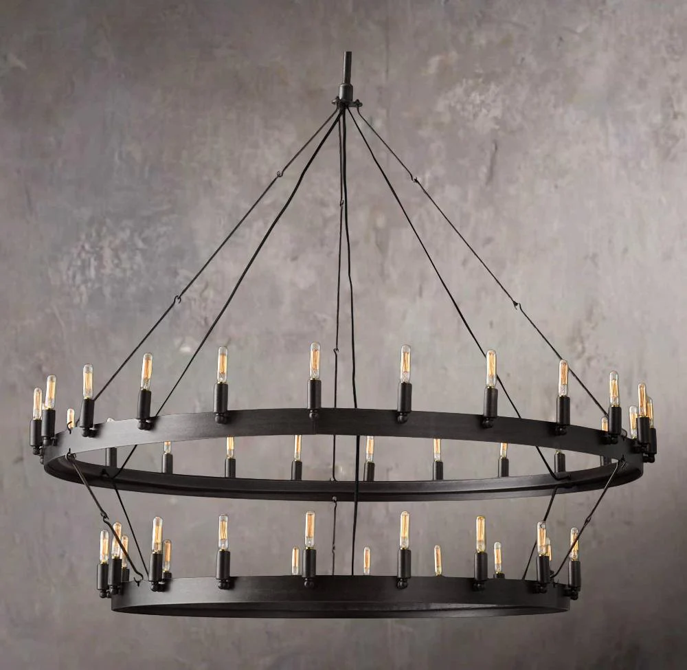 Camino Retro Filament Double-Layer Chandelier 50" - Image 2