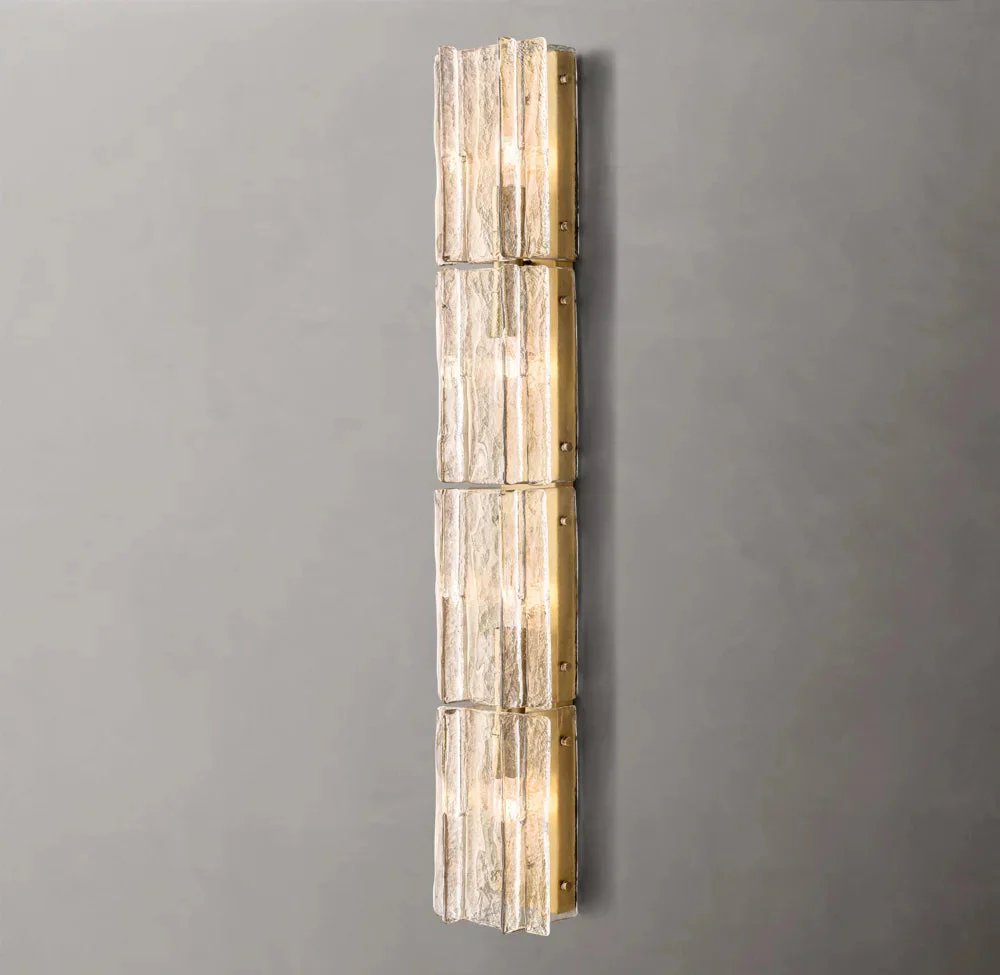Gridded Clear Glass Grand Wall Sconce - Image 3