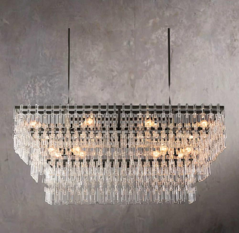 Marignane Layered Rectangular Chandelier 60" - Image 2