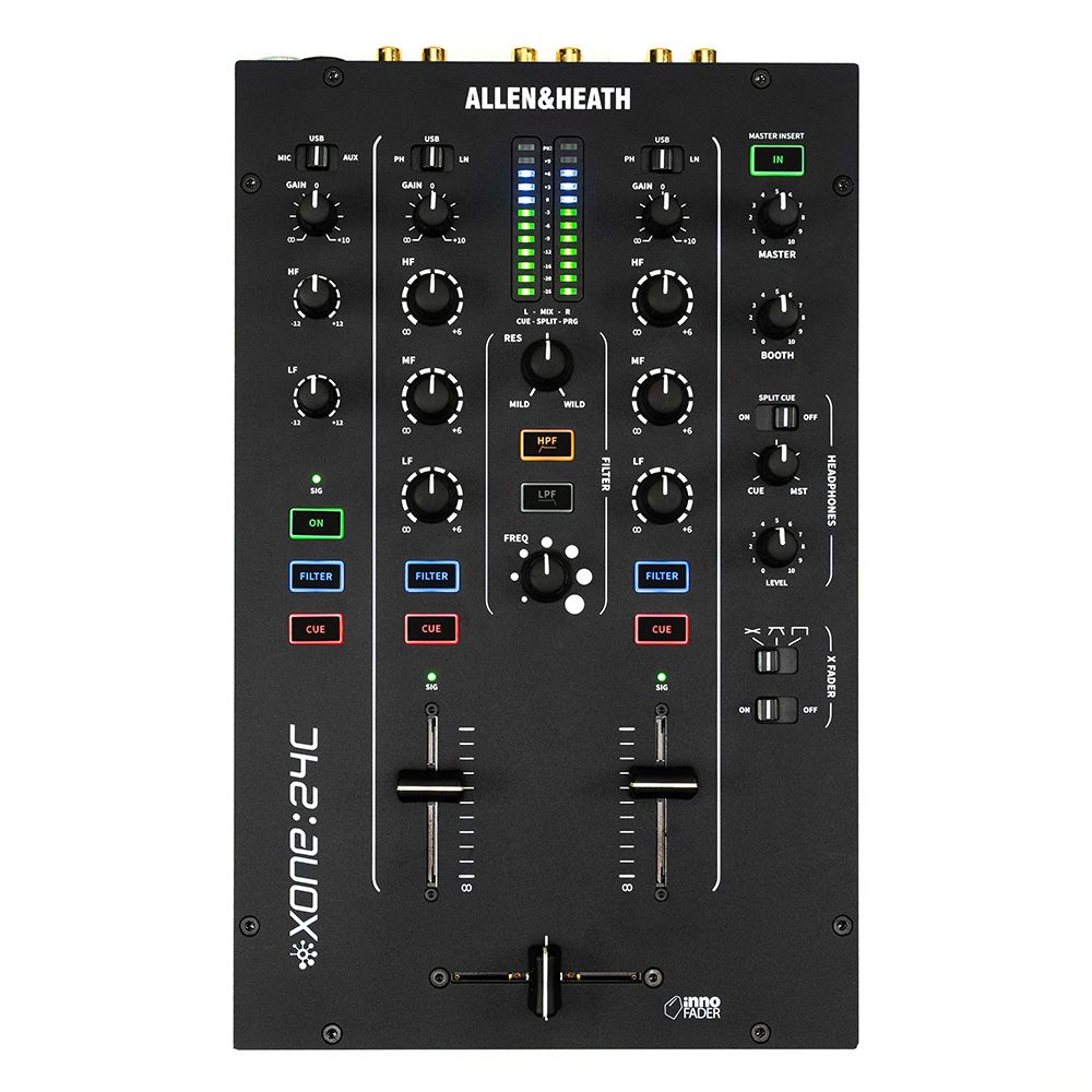 Allen & Heath Xone:24C 2+1 Channel Compact Analogue DJ Mixer w/USB Interface - Image 1