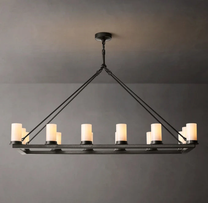 Ondra Streamlined Opal Glass Pendant Light 52" - Image 3
