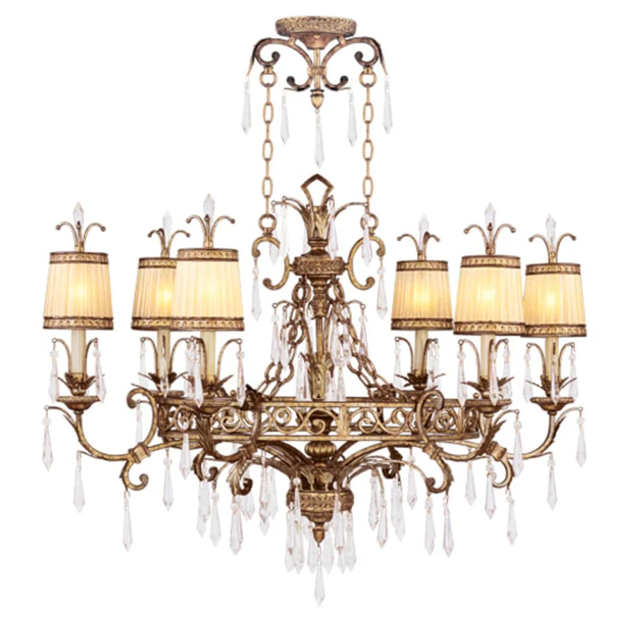 Livex Lighting La Bella 6 Light 1 Tier Chandelier with Crystal Accents - Image 1
