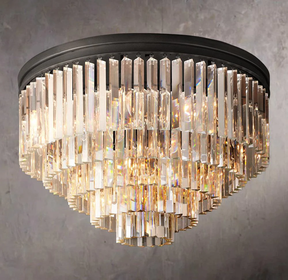 1920s Odeon Style Flushmount 32" - Image 3