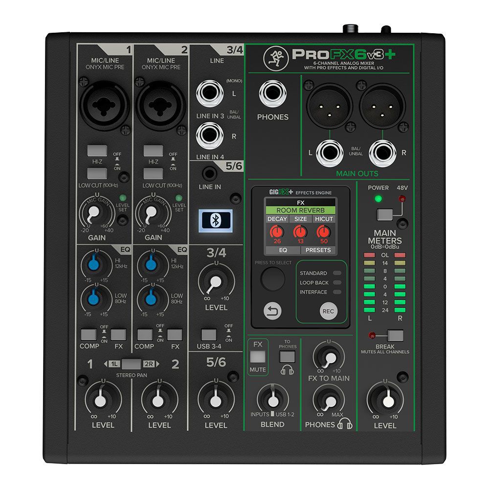 Mackie ProFX6V3 Plus 6-Channel Mixer w/ USB & Bluetooth - Image 1