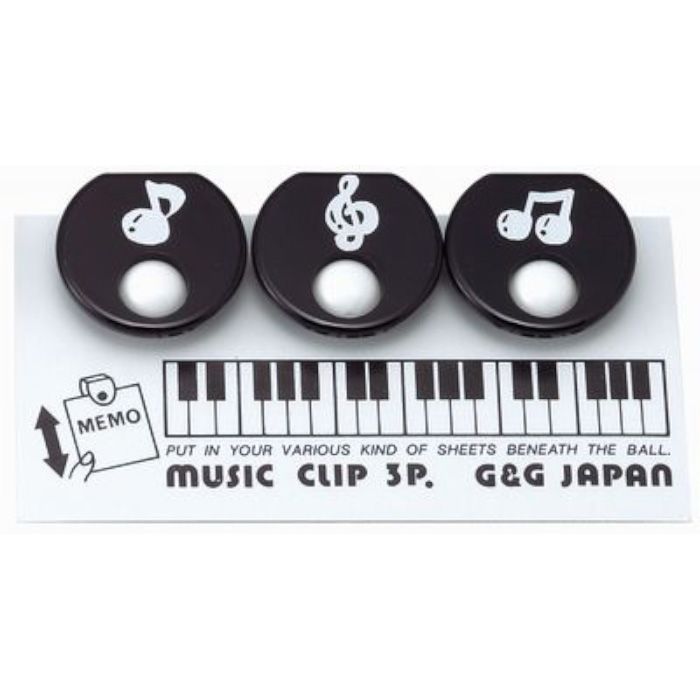 G & G Clip Round Note w/ Magnet (3-Pack)(Black) - Image 1