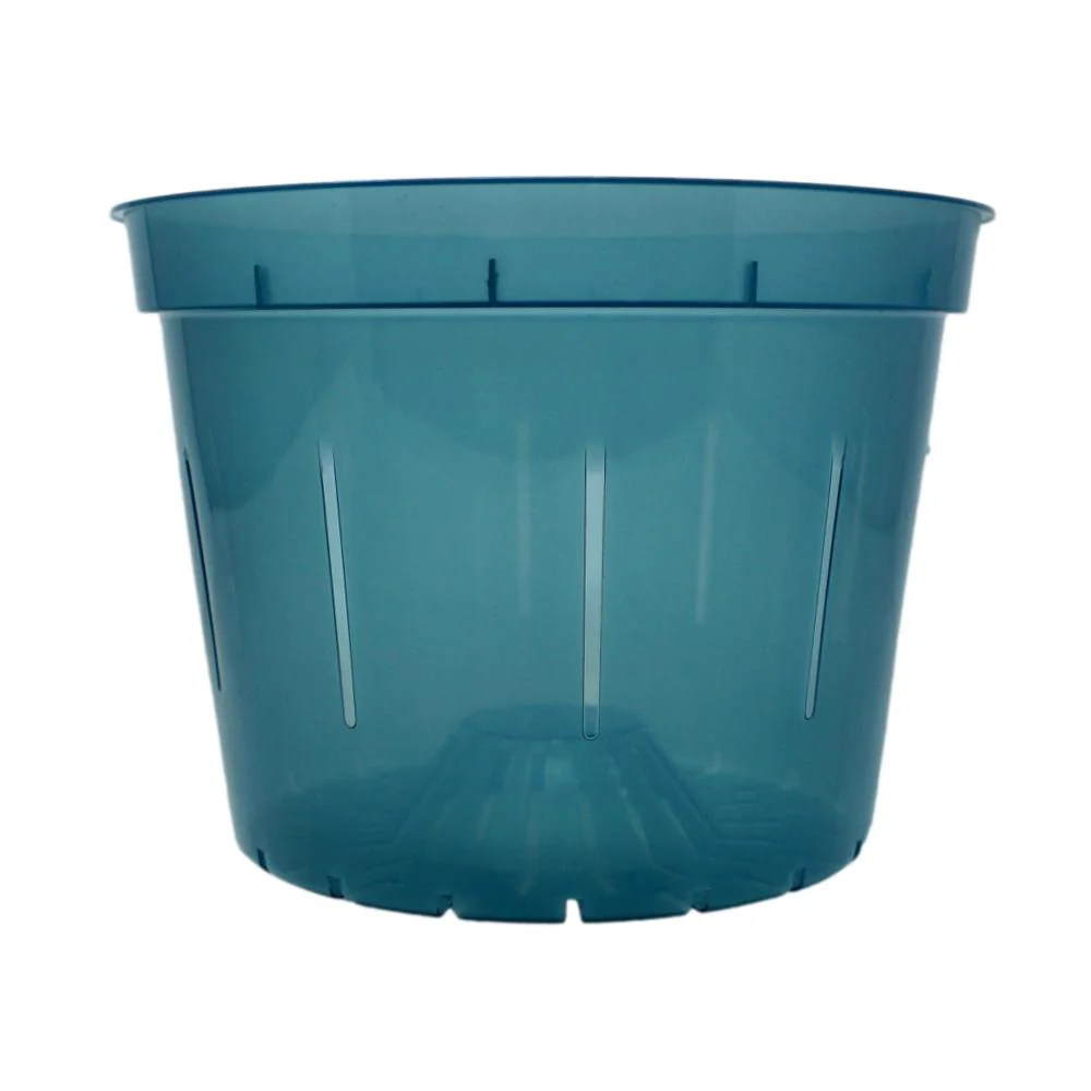 8" Blue Sapphire Slotted Orchid Pot - Image 3
