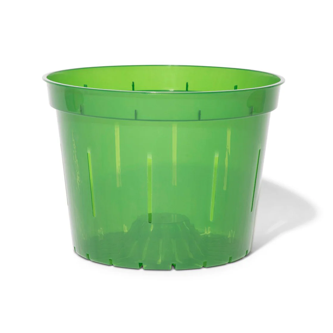 8″ Green Emerald Slotted Orchid Pot