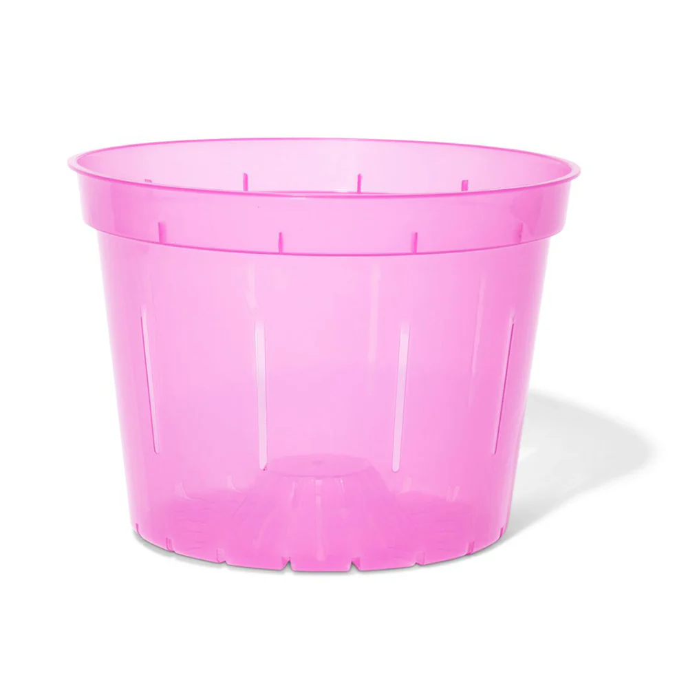 8″ Rose Quartz Slotted Orchid Pot