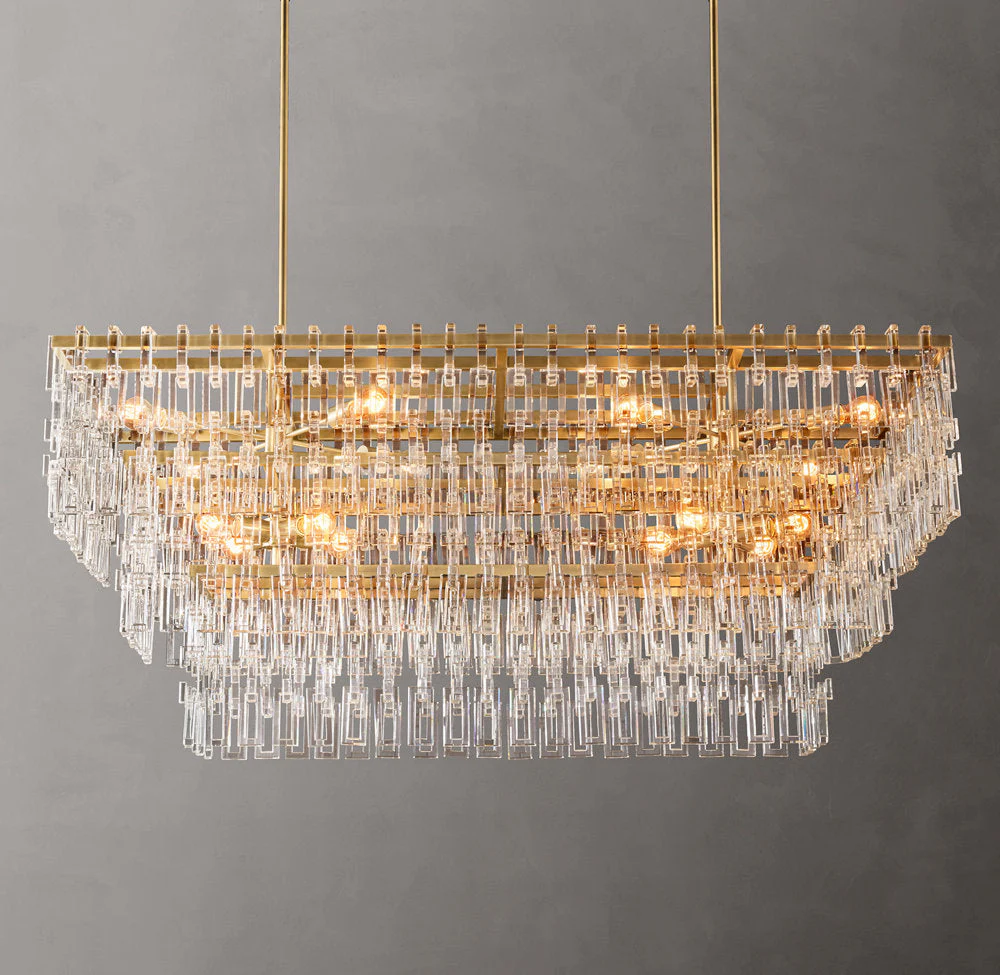 Marignane Layered Rectangular Chandelier 60" - Image 3