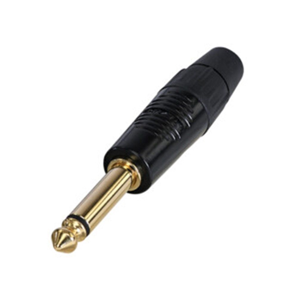 Neutrik RP2C-B REAN 6.35mm TS Cable Plug Black/Gold - Image 1