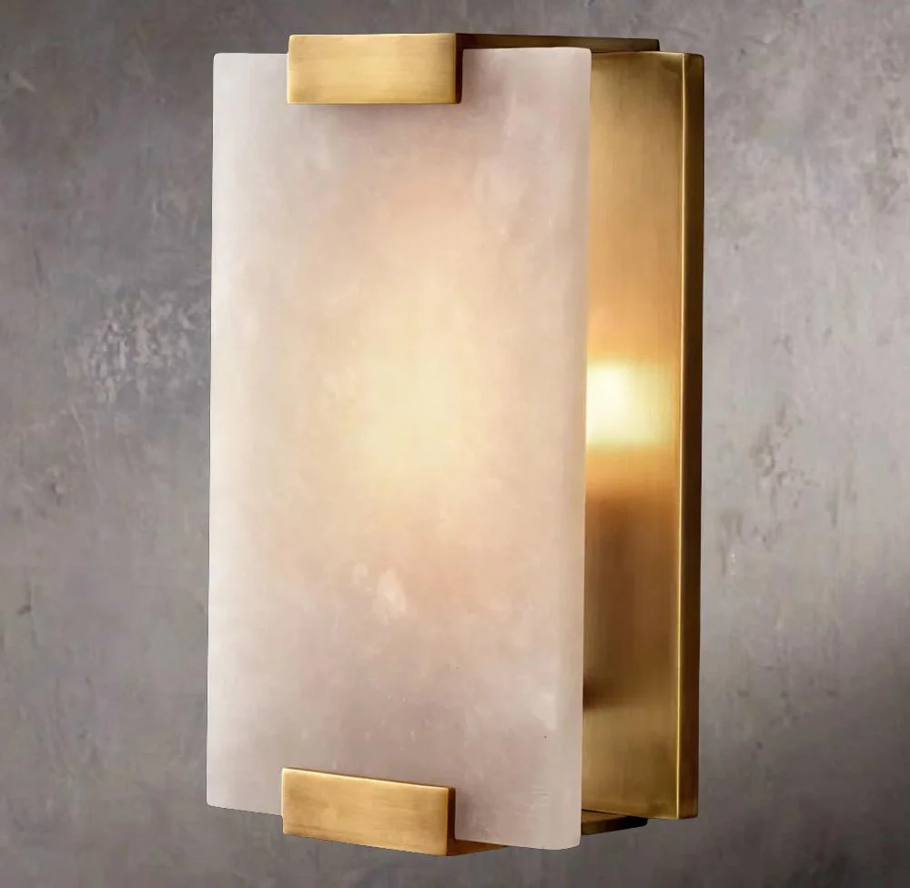 Artisanal Alabaster Wall Sconce