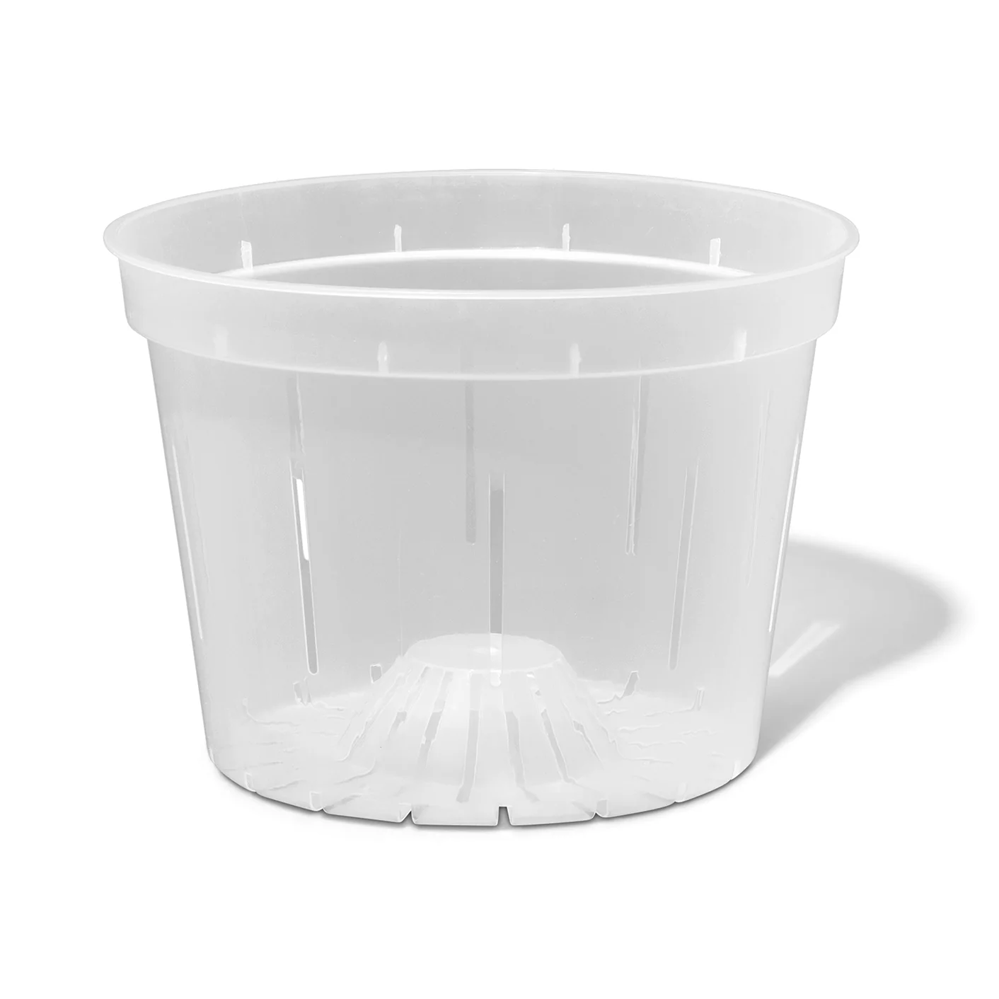 8″ Slotted Clear Orchid Pot