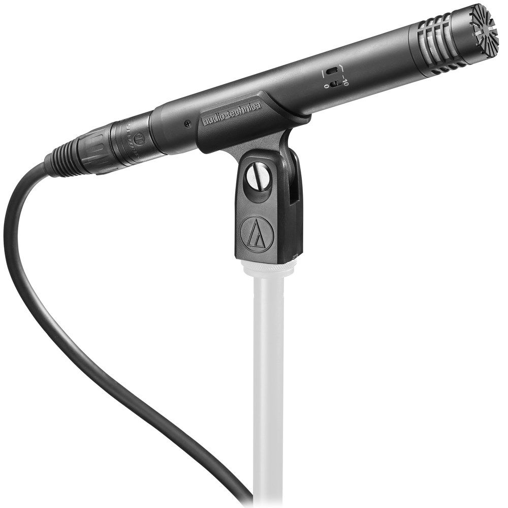 Audio Technica AT4021 Small Diaphragm Cardioid Electret Condenser w/ Clamp, Windscreen - Image 1