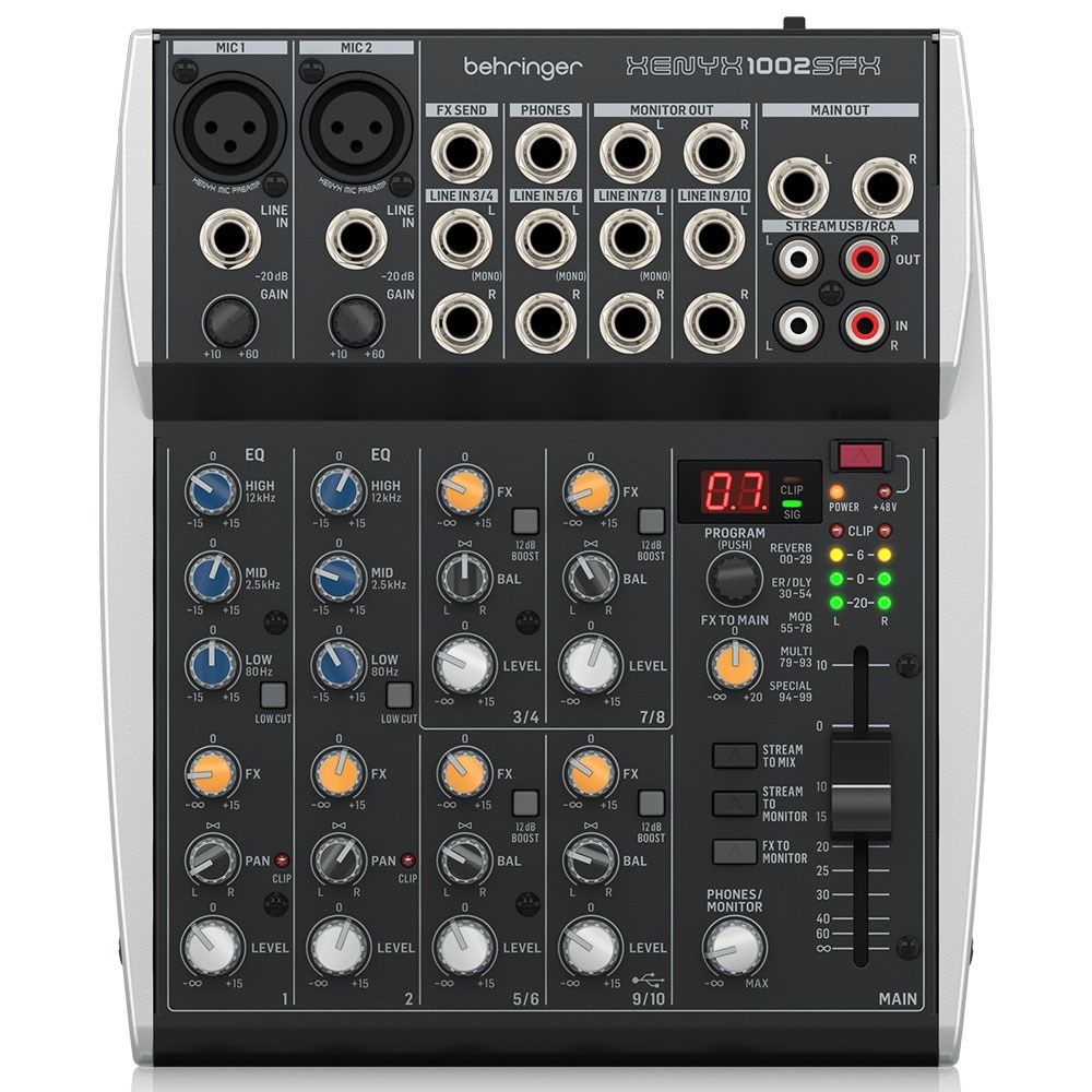 Behringer Xenyx 1002SFX 10-Input Mixer w/ USB & Klark Teknik Effects - Image 1