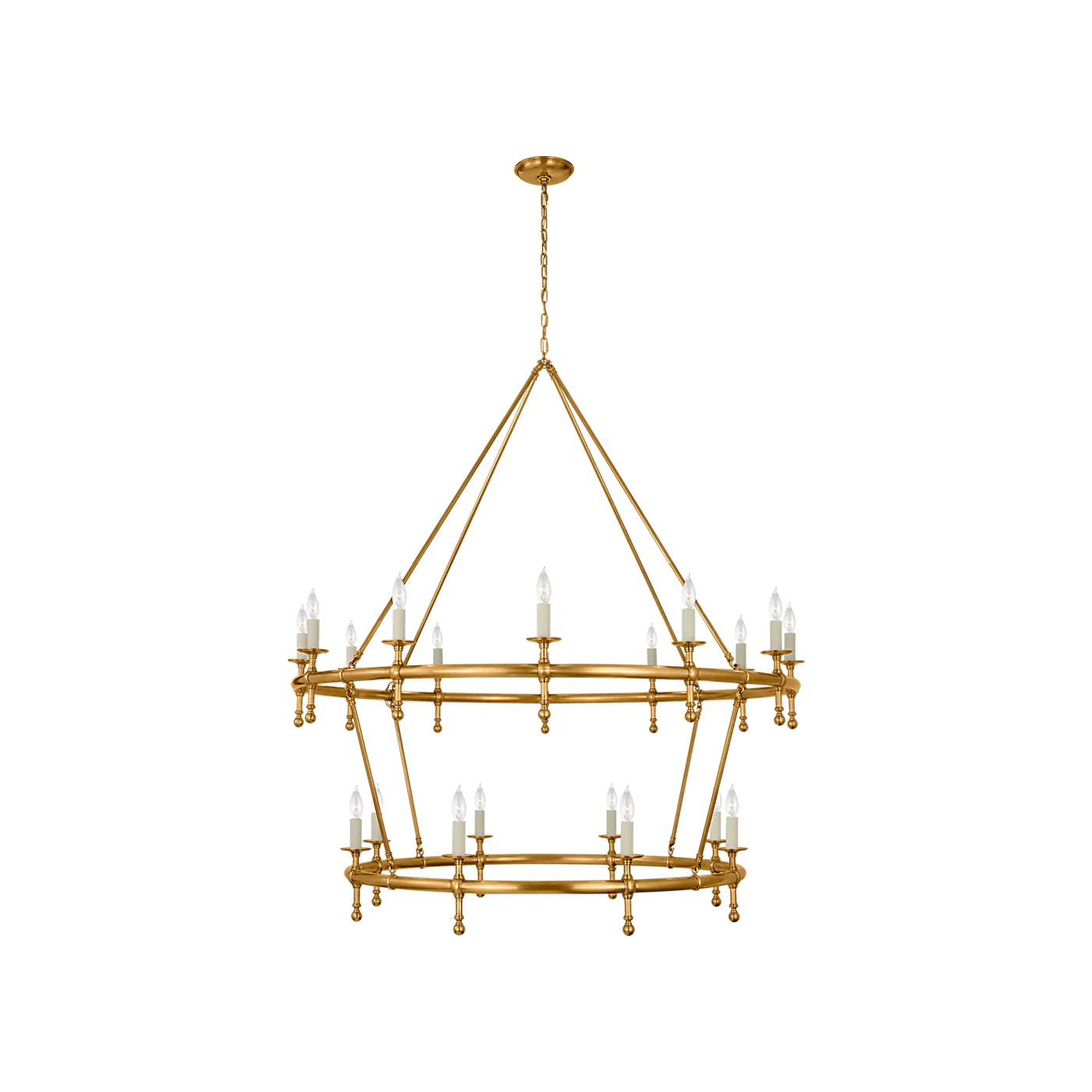 Classic 54" Two-Tier Ring Chandelier - Image 1