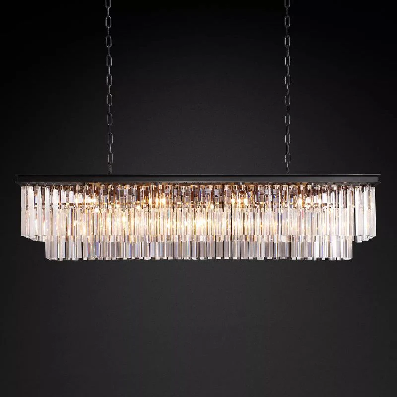 1920s Odem Rectangular Chandelier 59" - Image 2