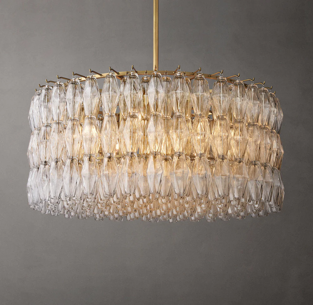 Chiaras Crystal Glass Round Chandelier 37" - Image 3