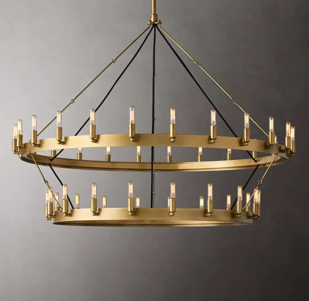 Camino Retro Filament Double-Layer Chandelier 50" - Image 3