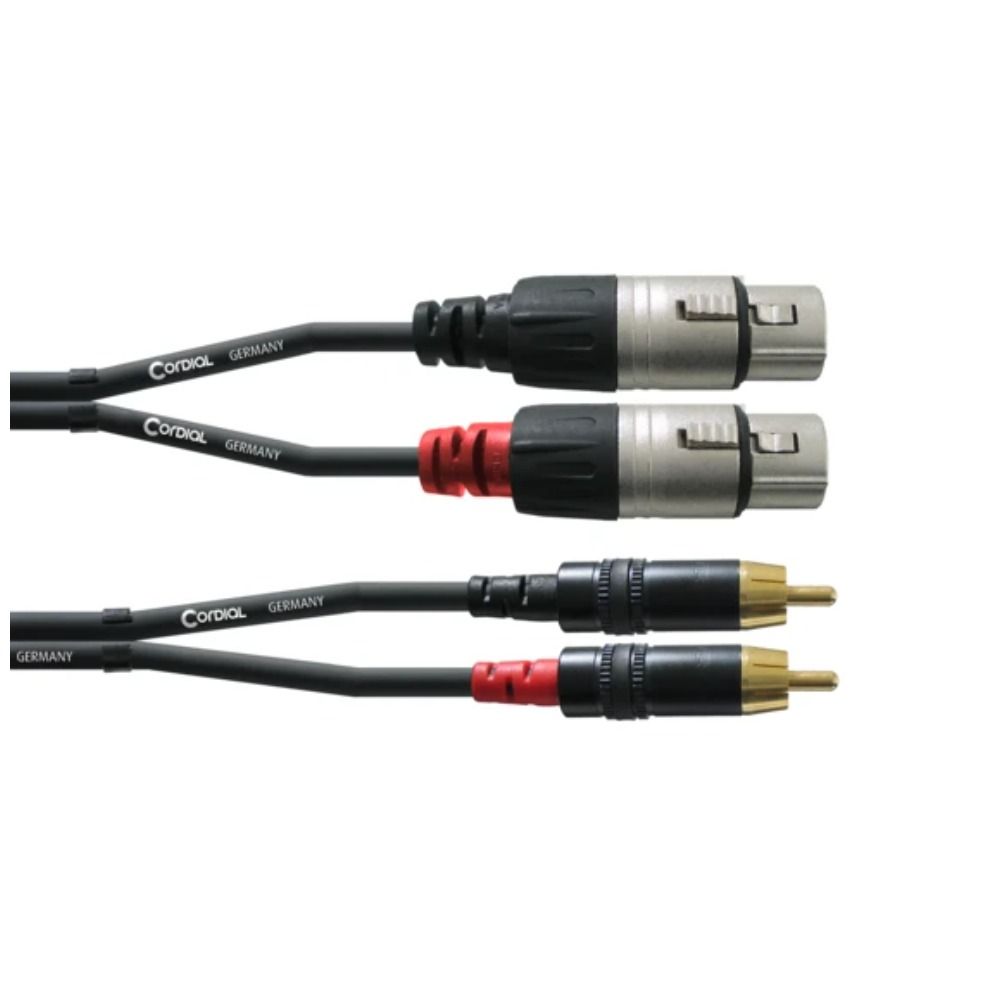 Cordial Essentials 2x REAN XLR to Stereo RCA (1.5m) - Image 1