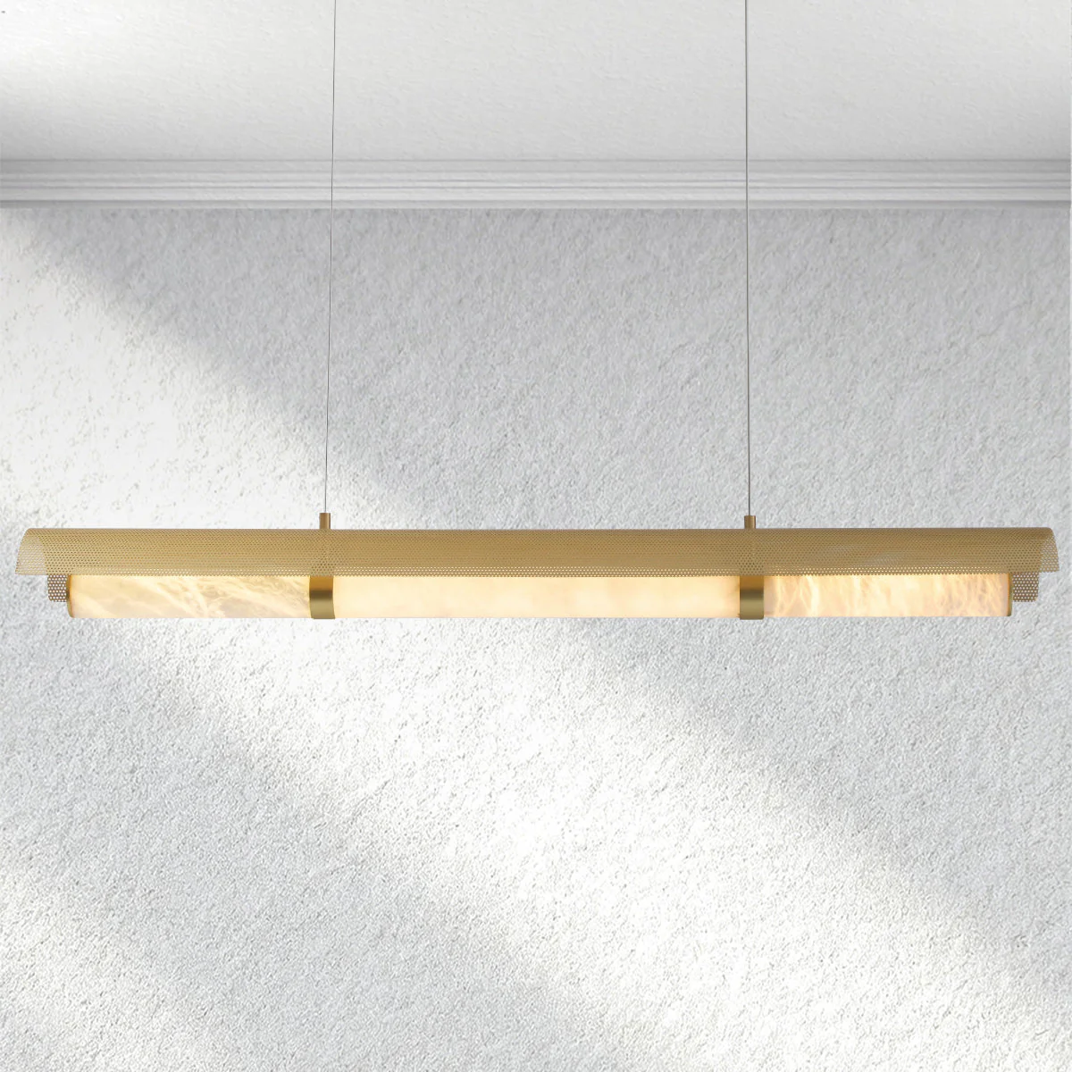 Furnio Mirage Alabaster Linear Chandelier - Image 2