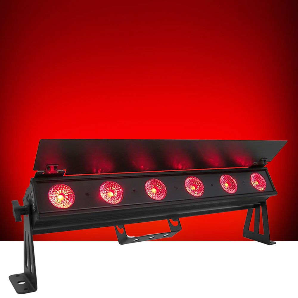 Event Lighting PIXBAR6H LED Pixel Bar 6 x 12W RGBWAU w/ Barndoor & Frost Filter - Image 1