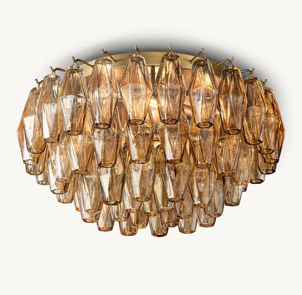 Chiaras Smoked Glass Flush Mount Light 22" - Image 3