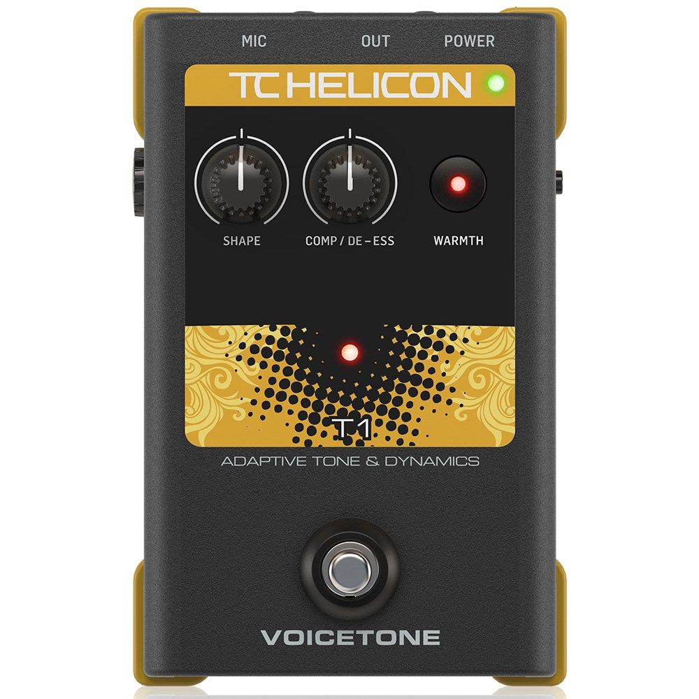 TC Helicon VoiceTone T1 Studio Mastered Adaptive Vocal Tone & Dynamics Pedal - Image 1