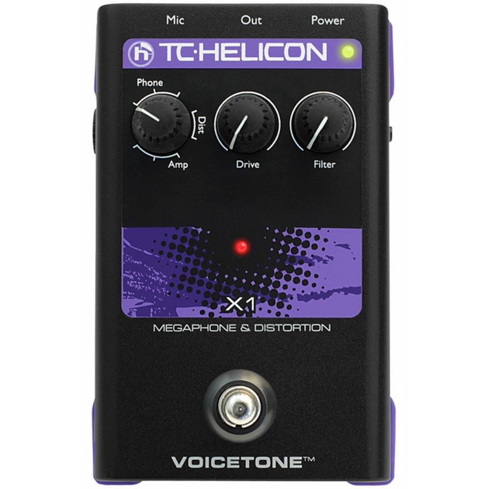 TC Helicon VoiceTone X1 Megaphone & Distortion Vocal FX pedal - Image 1