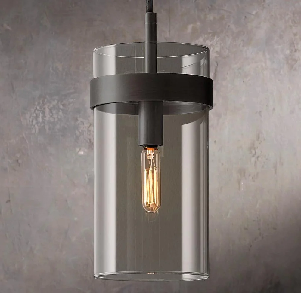 Ravelle Transparent Glass Hanging Light 5" - Image 3