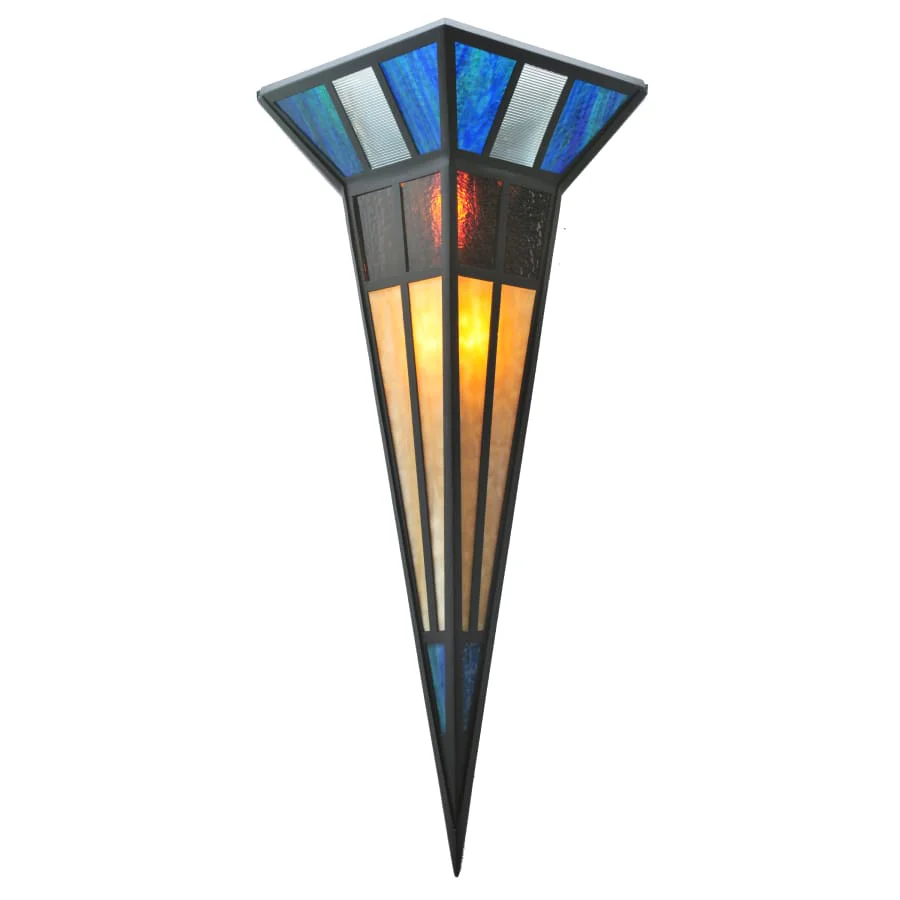 Meyda Tiffany Polaris 18" Wide 2 Light Wall Washer with Stained Glass Shade - Image 1