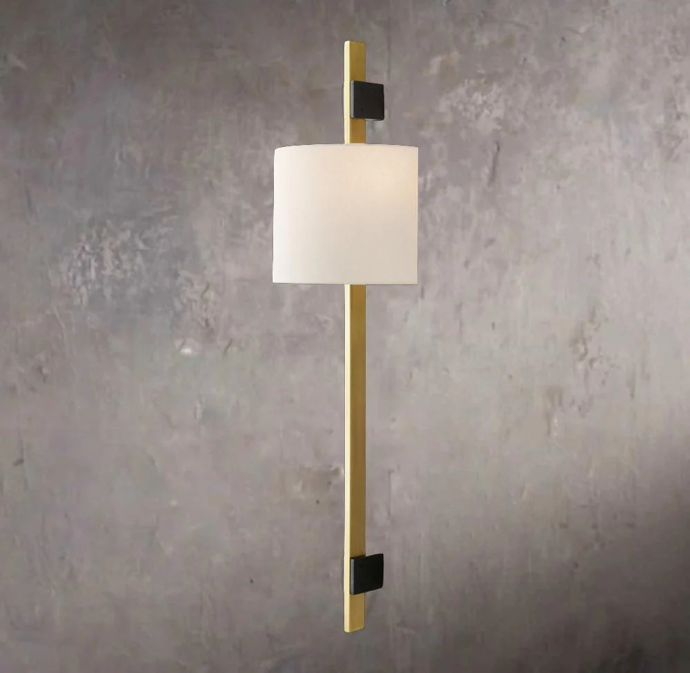 Vela Rectangular Bar Wall Sconce – Circular Shade