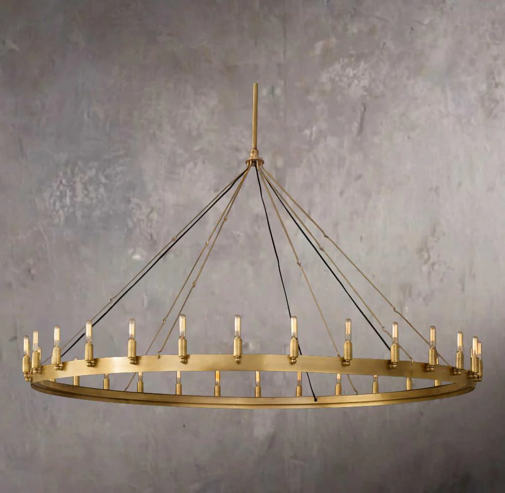 Camino Retro Edison Bulb Round Chandelier 63" - Image 1