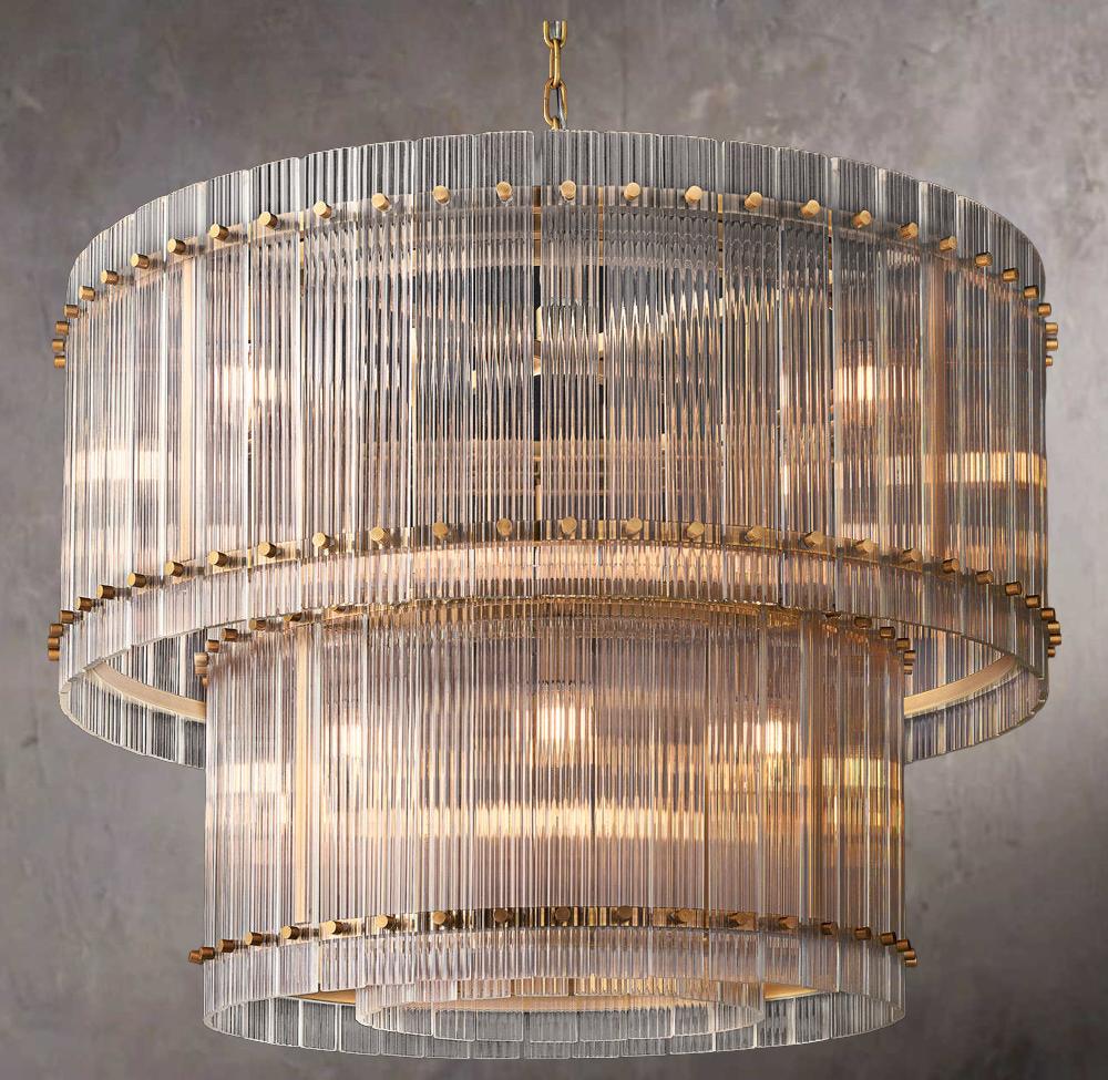San Marcos Dual-Level Round Chandelier 37″
