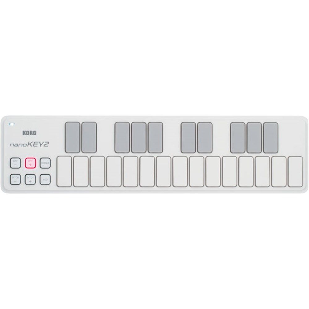 Korg nanoKEY2 (WHITE) 2nd Gen Portable MIDI Keys - Image 1