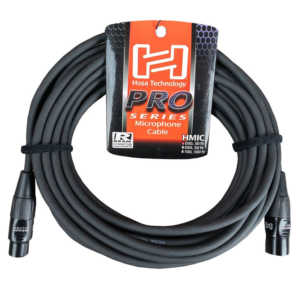 Hosa HMIC100 Hosa Pro Microphone Cable REAN XLR3F to XLR3M (100 ft) - Image 1