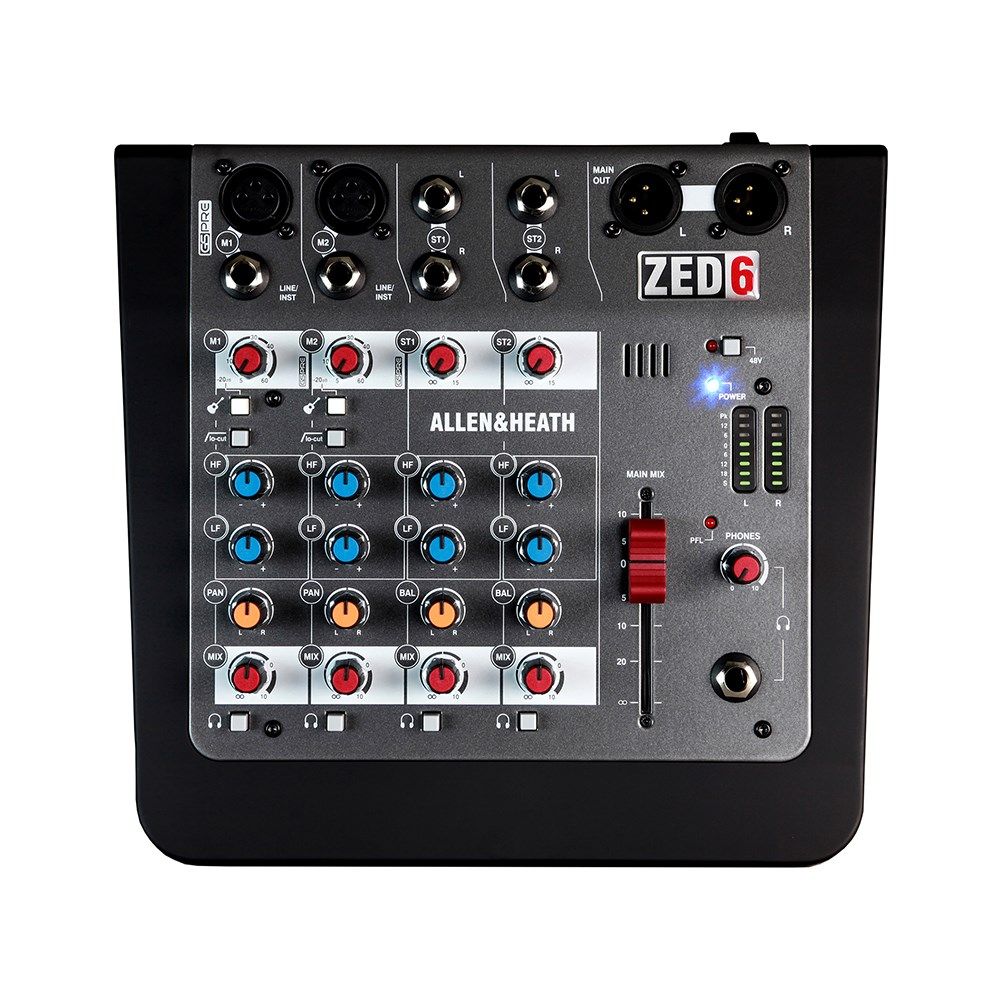 Allen & Heath ZED-6 Compact 6-Input Analogue Mixer - Image 1