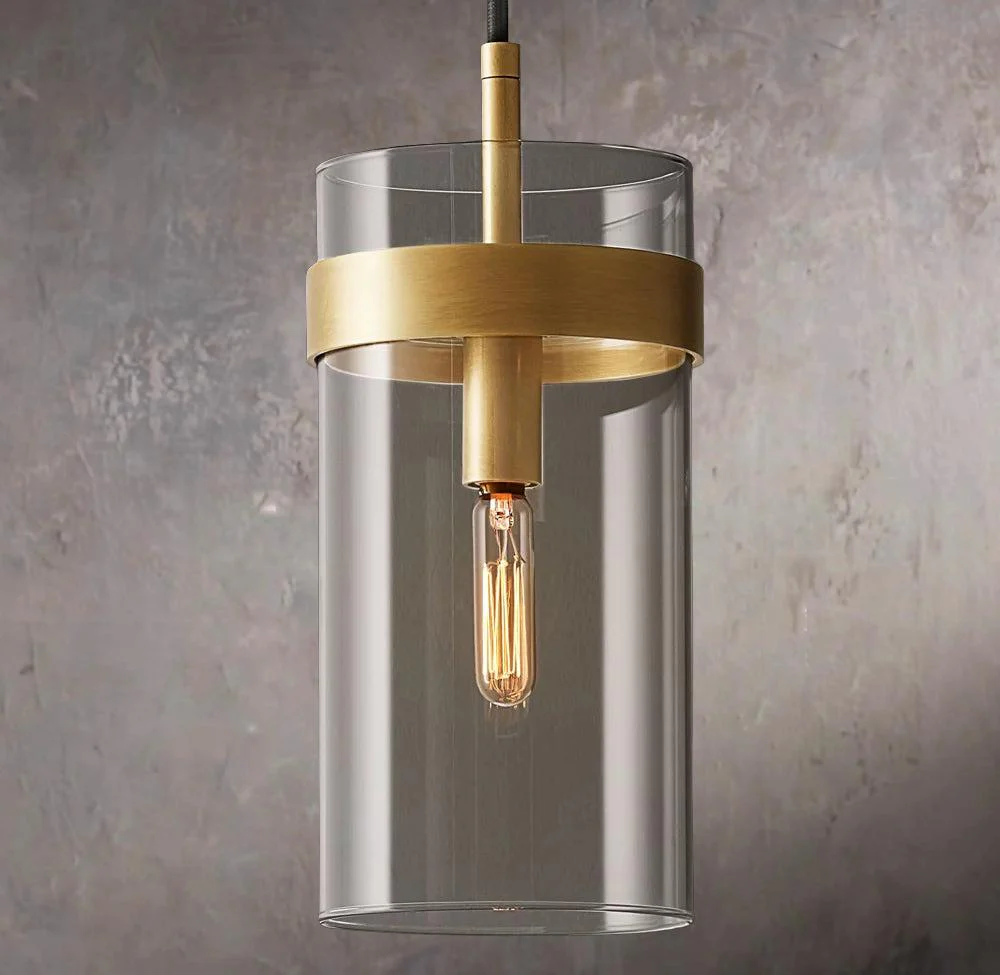 Ravelle Transparent Glass Hanging Light 5″