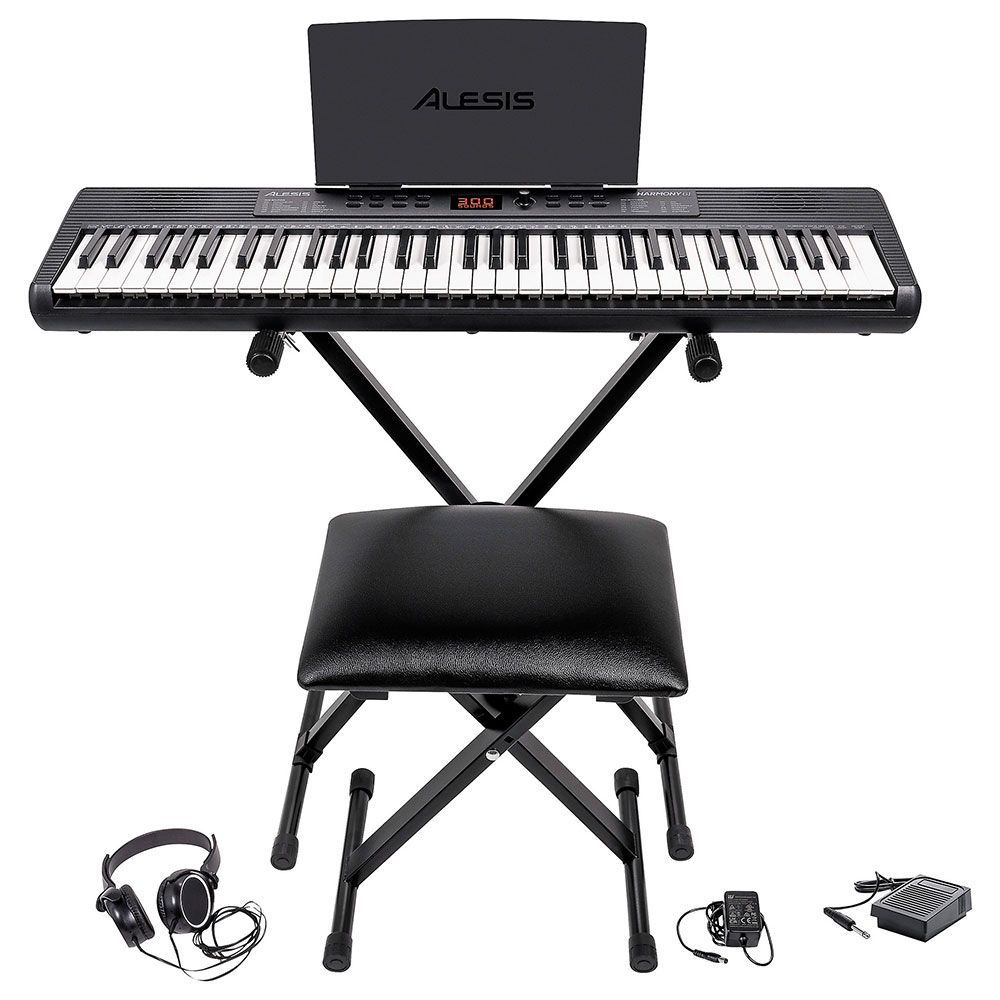 Alesis Harmony 61 MK4 Portable Keyboard inc Headphones, Bench & Sustain Pedal - Image 1