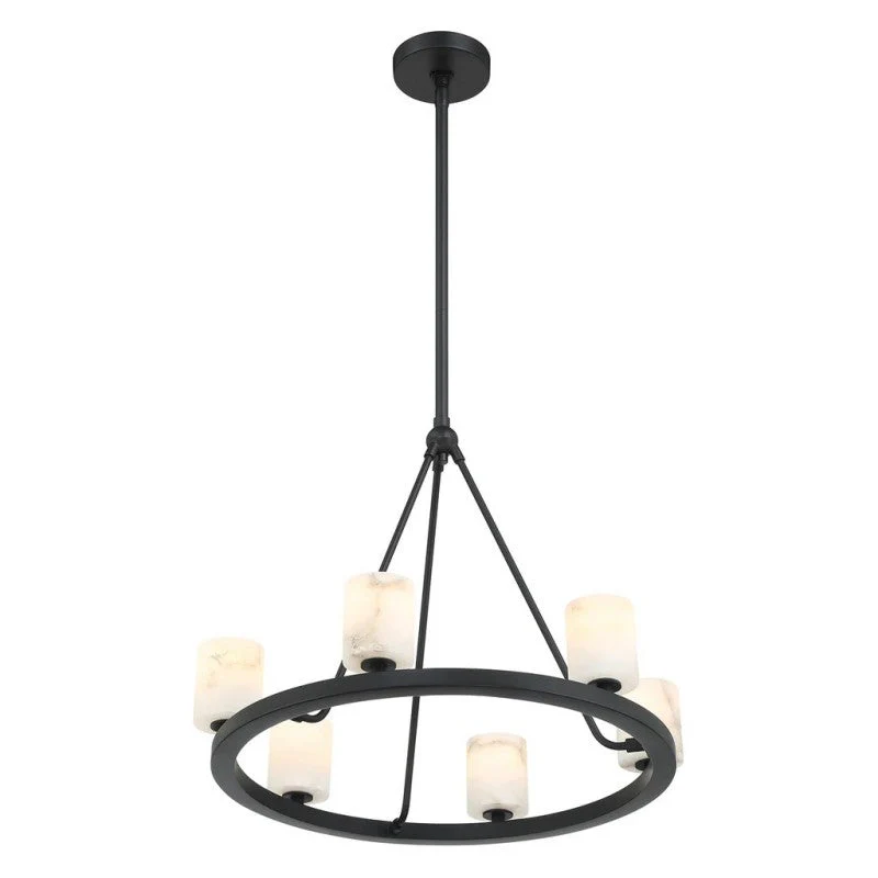 Agron 6 Light Alabaster Chandelier - Image 3