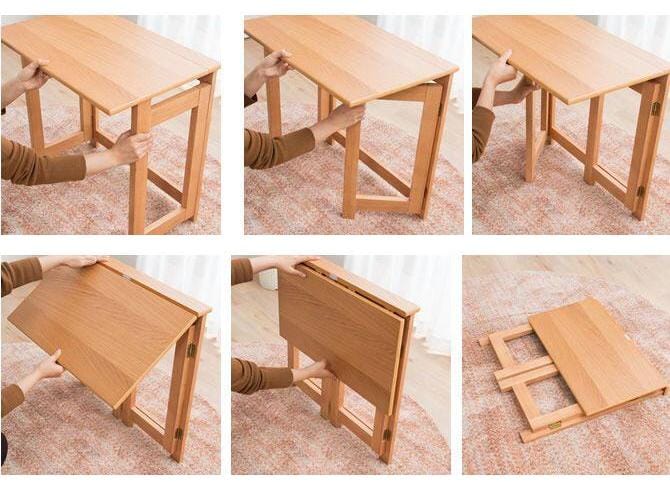 مكتب قابل للطى خشب عزيزى 80×50سم - DOR197 - Image 1