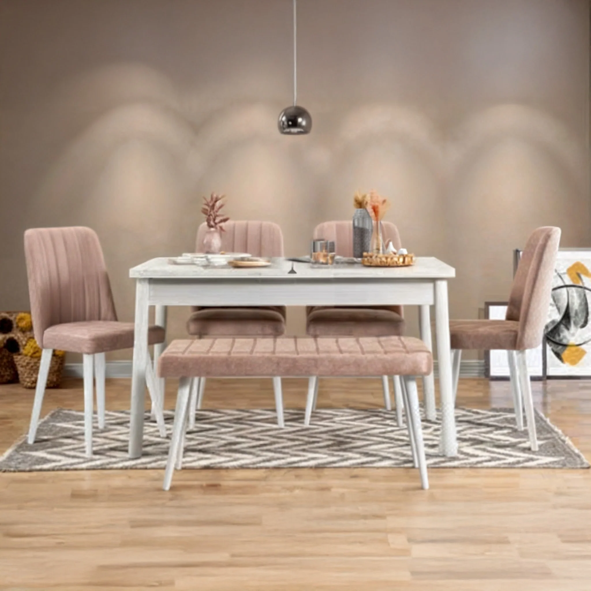 ترابيزة سفرة – 6 قطع – TEAK3
