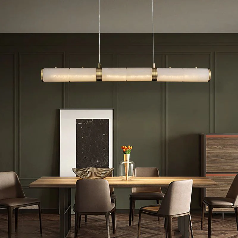 Alabaster Cylindrical Chandelier - Image 2