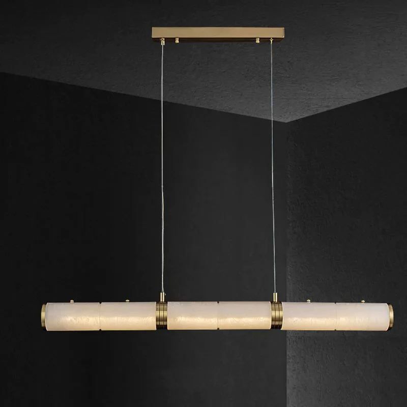 Alabaster Cylindrical Chandelier - Image 3