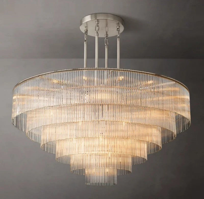 Dimarion Round Glass Chandelier 60″ - Image 1